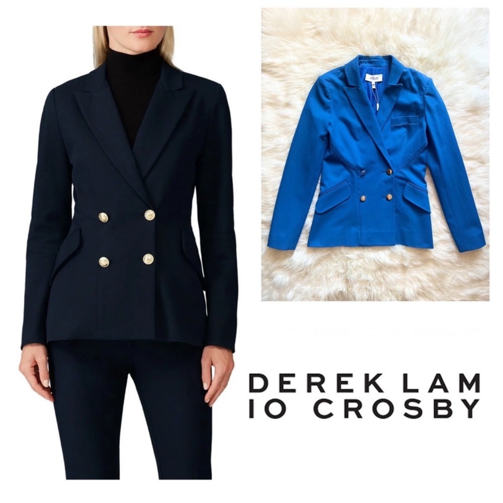 New!  10 Crosby DEREK LAM Rodeo Royal Blue Blazer Jacket